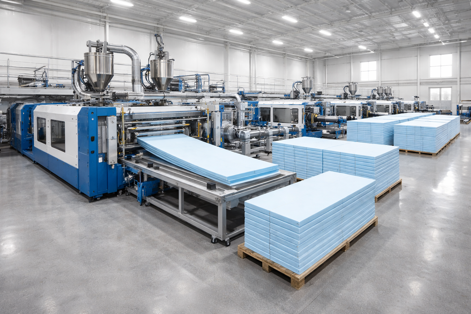 Insulation and foam production plant