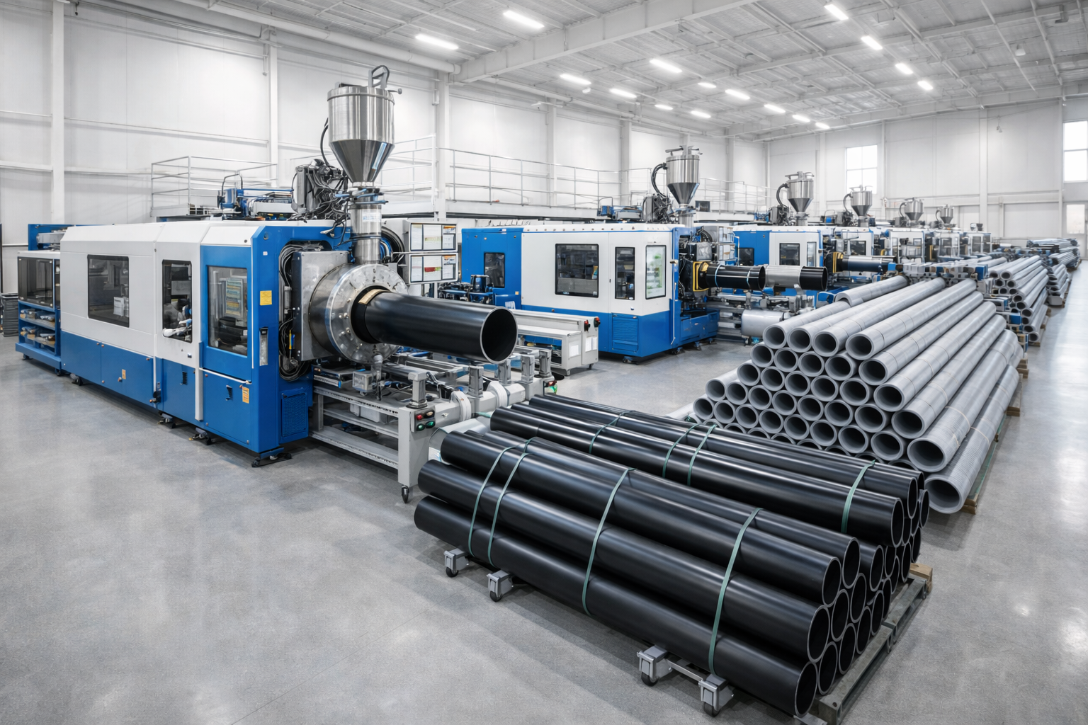 Thermoplastics production line